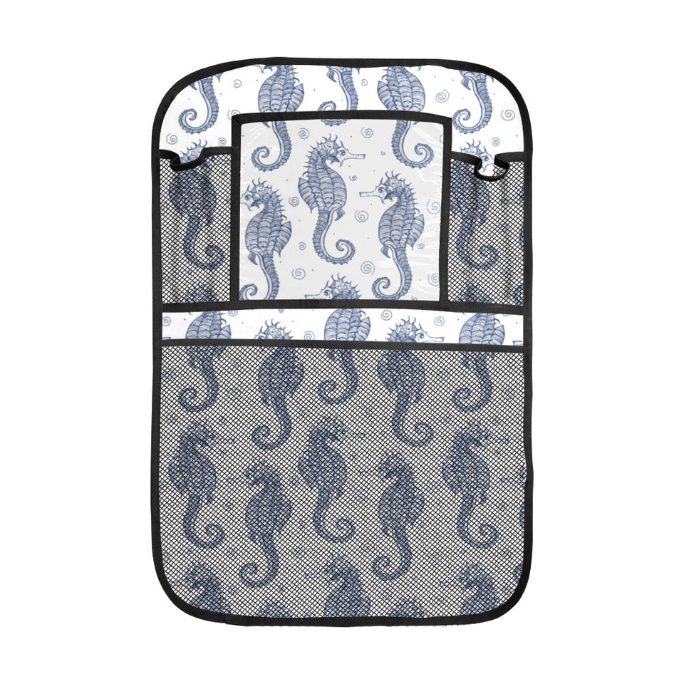 Seahorse pattern background Car Seat Back Organizer