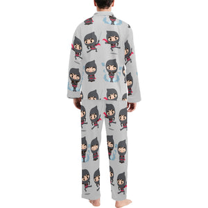 Cute ninja pattern Men's Long Pajama Set
