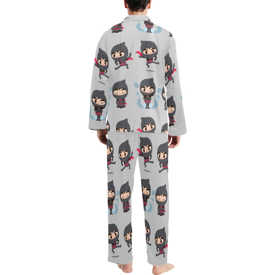 Cute ninja pattern Men's Long Pajama Set