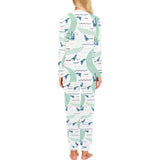 Crocodile diver pattern Women's All Over Print Pajama Set