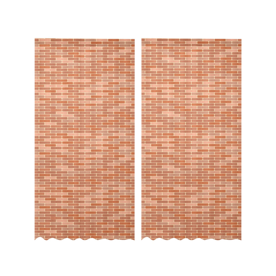 Brick Printed Pattern Print Design 02 Gauze Curtain
