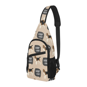 Beagle pattern All Over Print Chest Bag