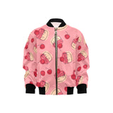 Cake cherry pattern Kids' Boys' Girls' Bomber Jacket