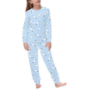 Seagull Pattern Print Design 02 Kids' Boys' Girls' All Over Print Pajama Set