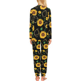 sunflower golden polygonal shapes Women's All Over Print Pajama Set