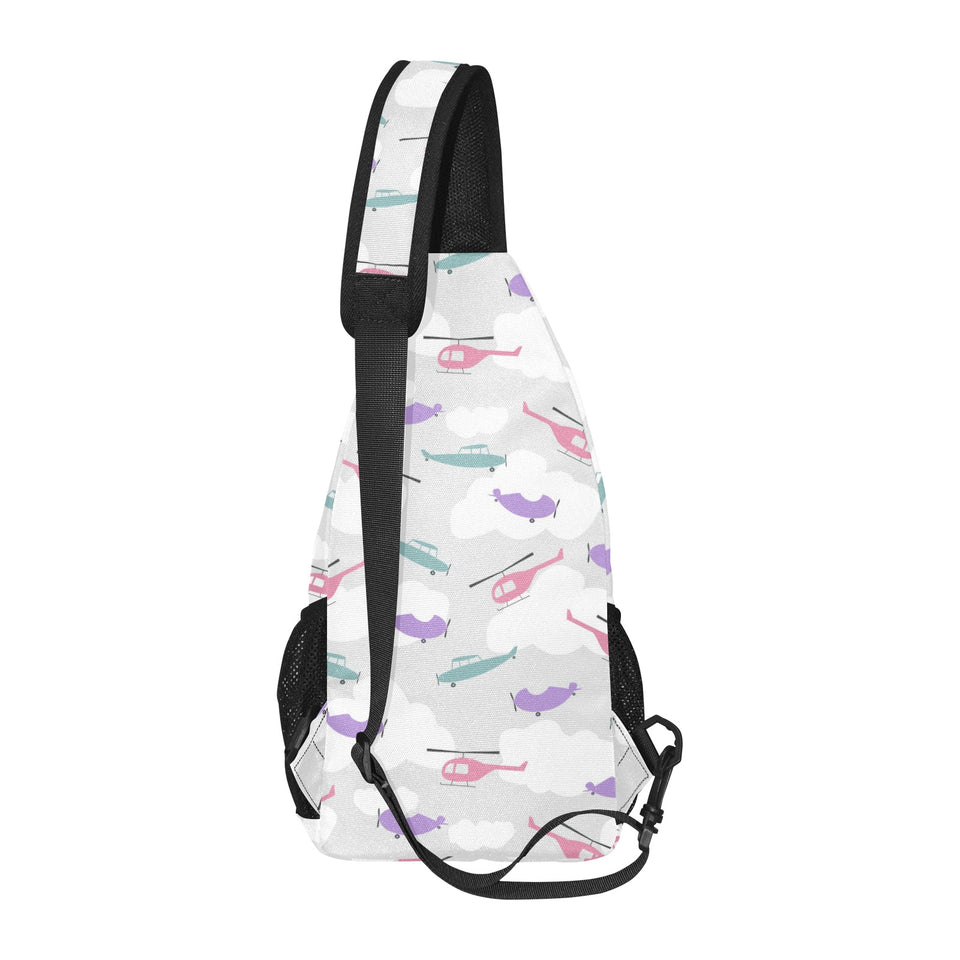 Helicopter plane pattern All Over Print Chest Bag