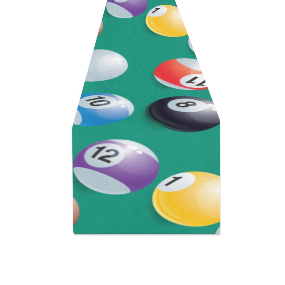 Billiard Ball Pattern Print Design 01 Table Runner