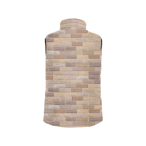 Brick Printed Pattern Print Design 01 Men's Padded Vest