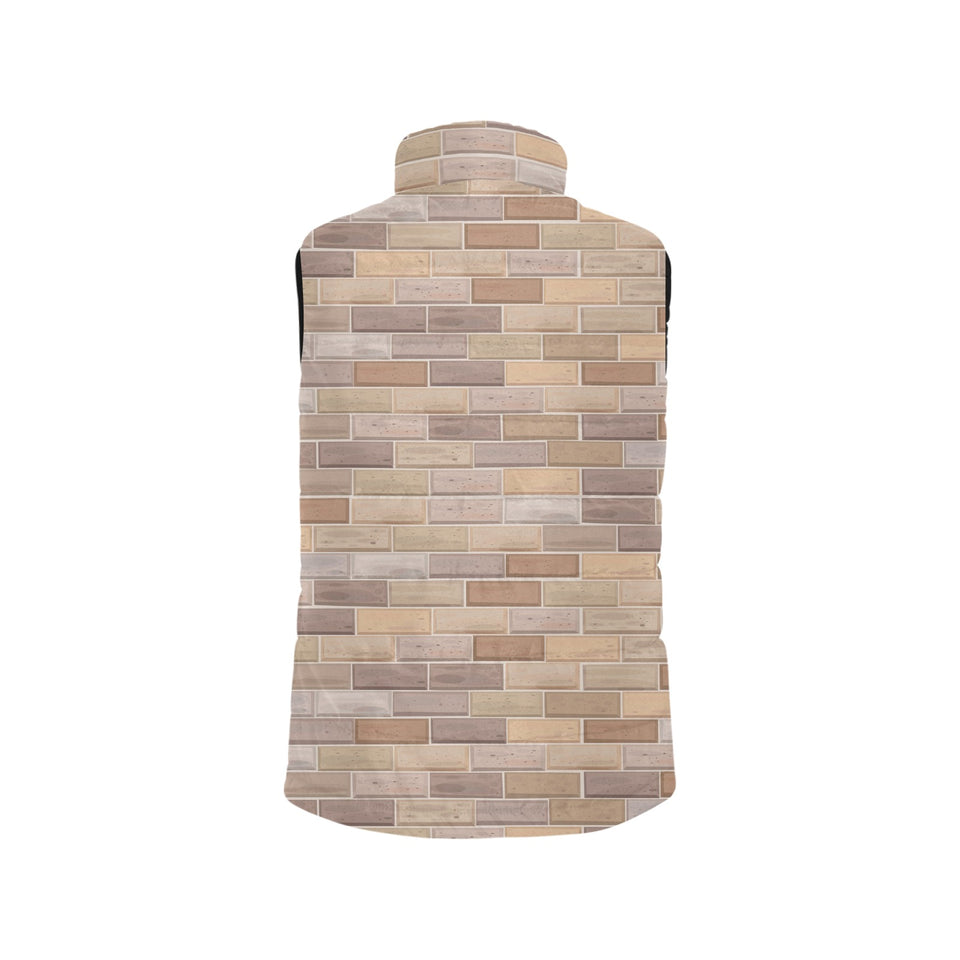Brick Printed Pattern Print Design 01 Men's Padded Vest
