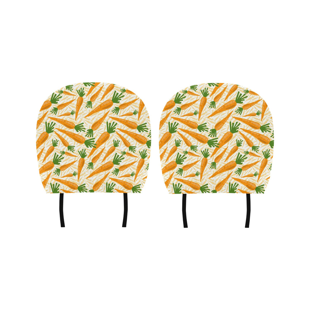 Carrot Pattern Print Design 01 Car Headrest Cover