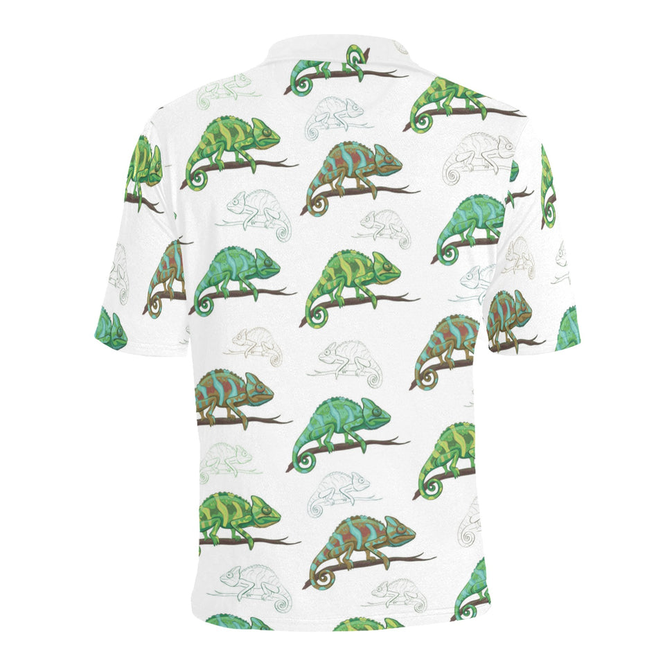 Chameleon lizard pattern Men's All Over Print Polo Shirt