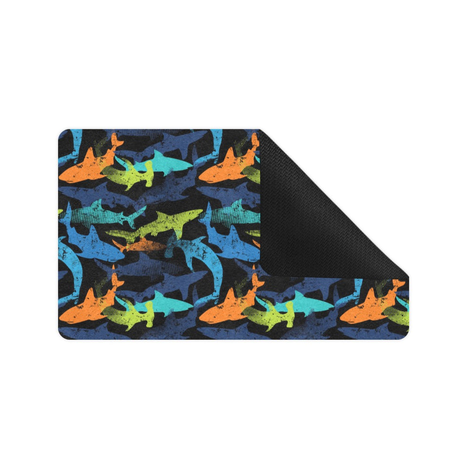 Colorful shark Doormat