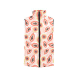 papaya leaves pattern Women's Padded Vest