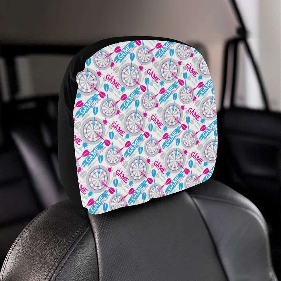 Darts Pattern Print Design 01 Car Headrest Cover