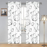 Garlic pattern black white Gauze Curtain