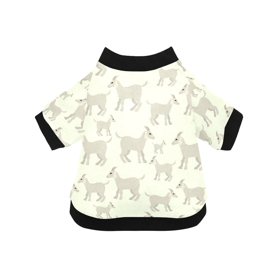 Little young goat pattern All Over Print Pet Dog Round Neck Fuzzy Shirt