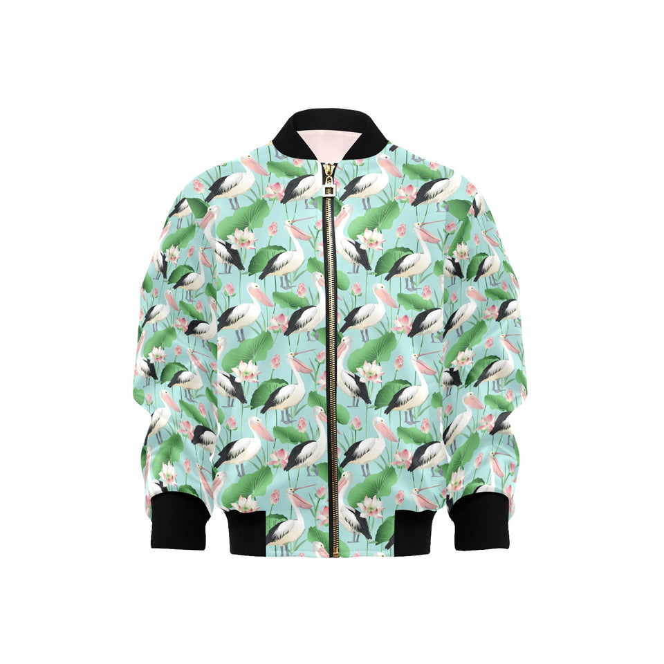Pelican Pattern Print Design 01 Kids' Boys' Girls' Bomber Jacket