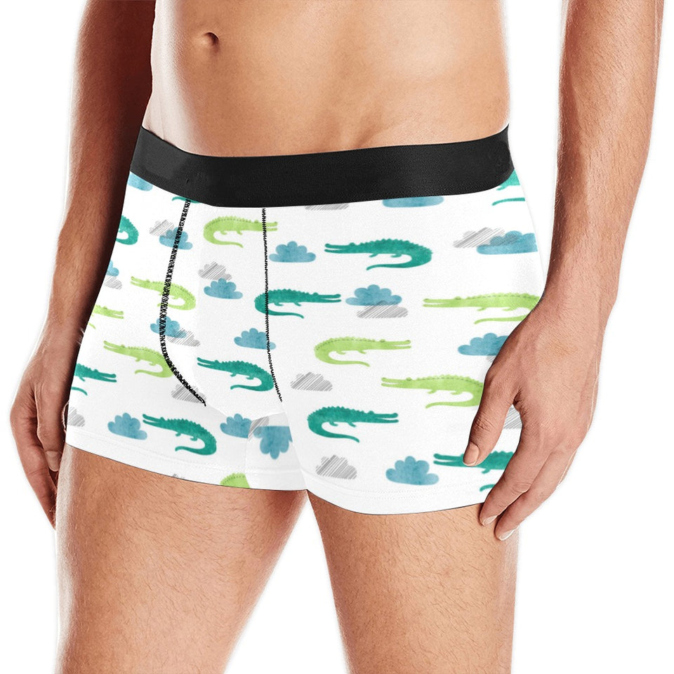 watercolor crocodile pattern Men's All Over Print Boxer Briefs Men's Underwear
