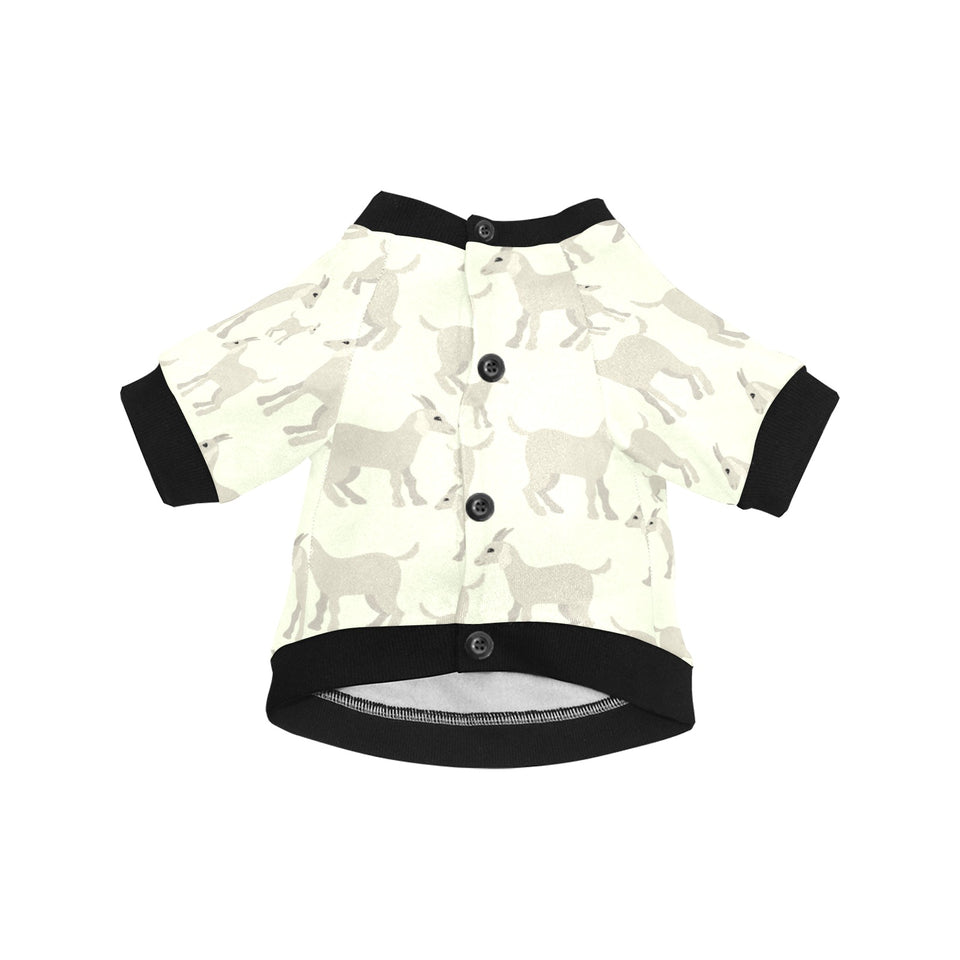 Little young goat pattern All Over Print Pet Dog Round Neck Fuzzy Shirt