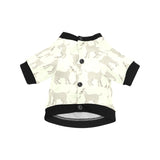 Little young goat pattern All Over Print Pet Dog Round Neck Fuzzy Shirt