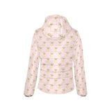 Golden Retriever Pattern Print Design 02 Women's Padded Hooded Jacket