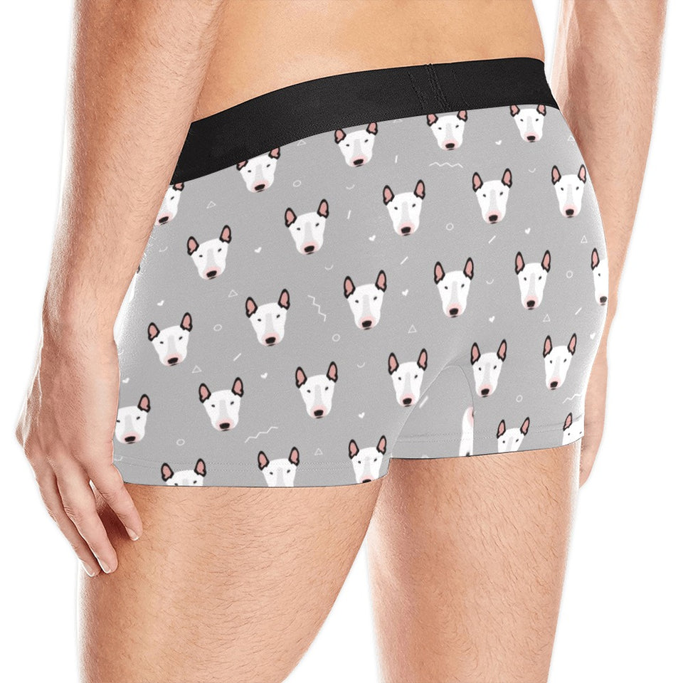 Bull Terrier Pattern Print Design 05 Men's All Over Print Boxer Briefs Men's Underwear