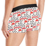 Red mushroom dot pattern Men's All Over Print Boxer Briefs Men's Underwear