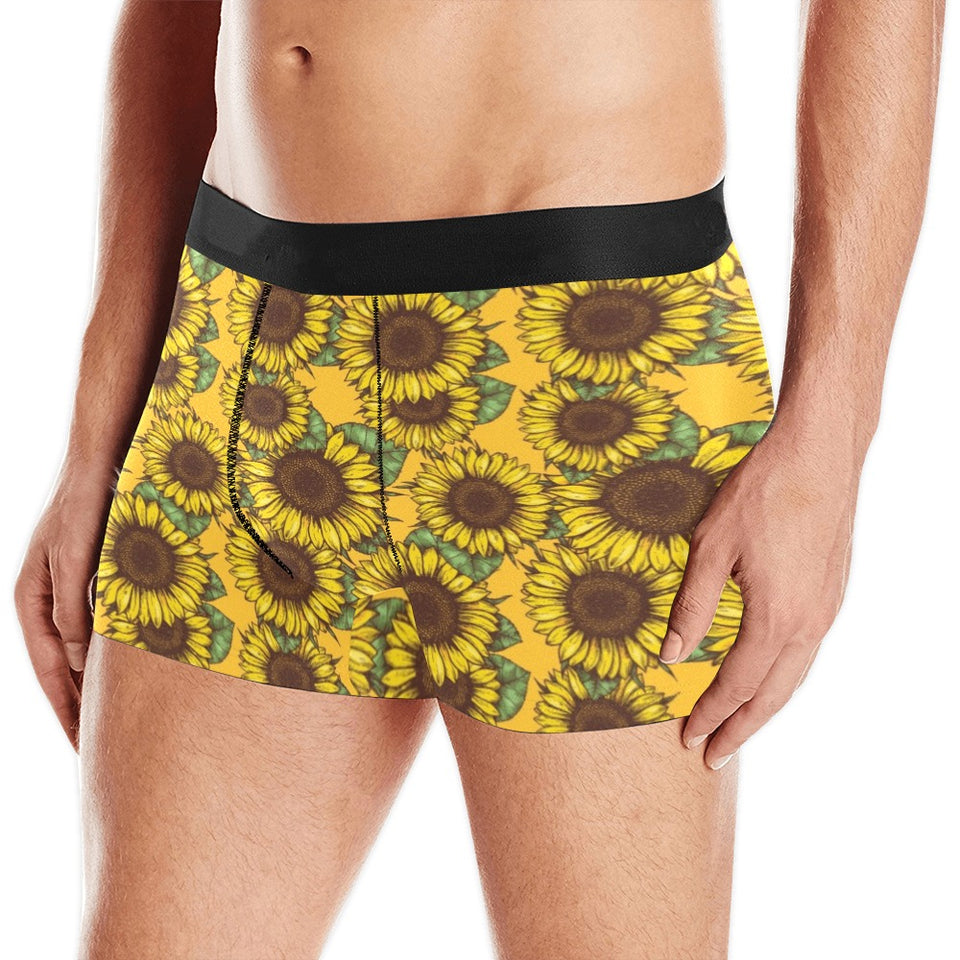 Sunflower pattern Men's All Over Print Boxer Briefs Men's Underwear