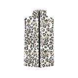 Leopard skin print pattern Women's Padded Vest