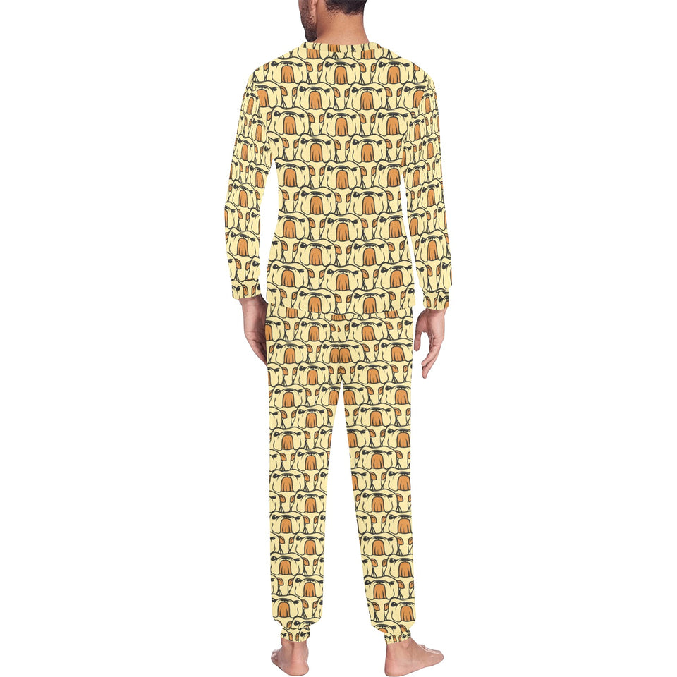 English Bulldog Pattern Print Design 02 Men's All Over Print Pajama