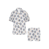 Hedgehog Pattern Print Design 04 Women's V-Neck Short Pajama Set