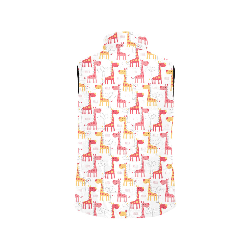 Giraffe Pattern Print Design 03 Men's Padded Vest