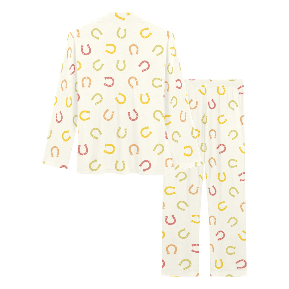 Horseshoes Pattern Print Design 02 Women's Long Pajama Set
