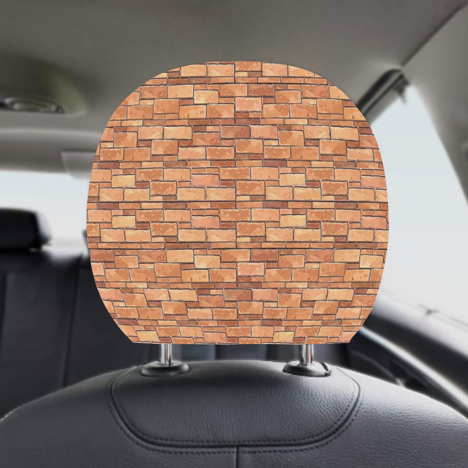 Brick Printed Pattern Print Design 04 Car Headrest Cover