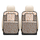 Cute Corgis Pattern pink background Car Seat Back Organizer