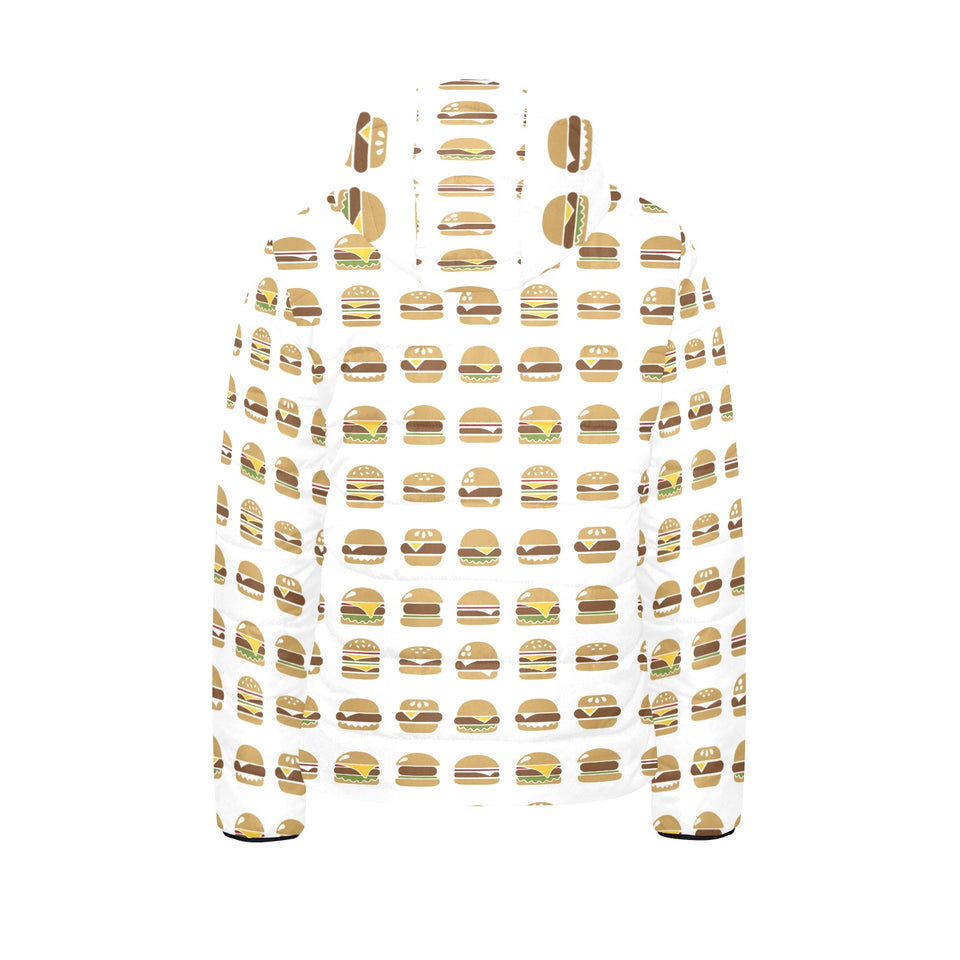 Hamburger Pattern Print Design 02 Kids' Boys' Girls' Padded Hooded Jacket