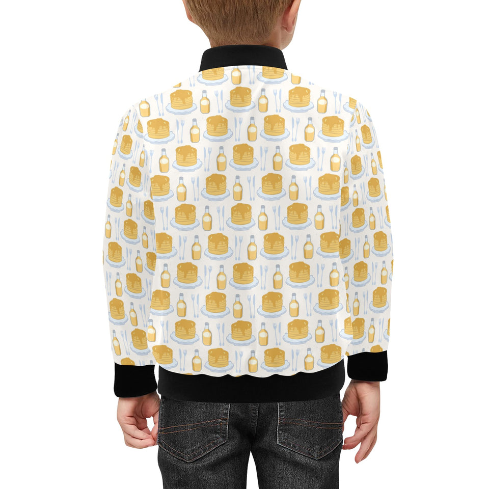 Pancake Pattern Print Design 05 Kids' Boys' Girls' Bomber Jacket