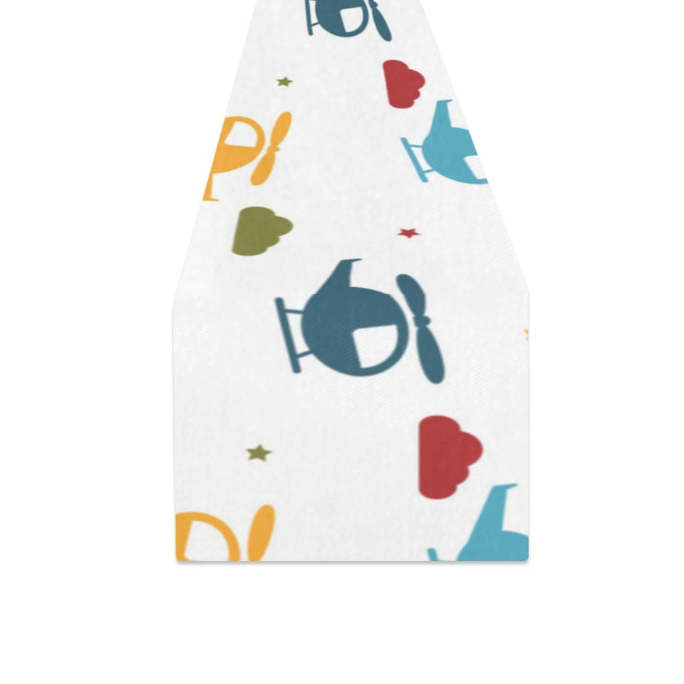 Colorful helicopter pattern Table Runner
