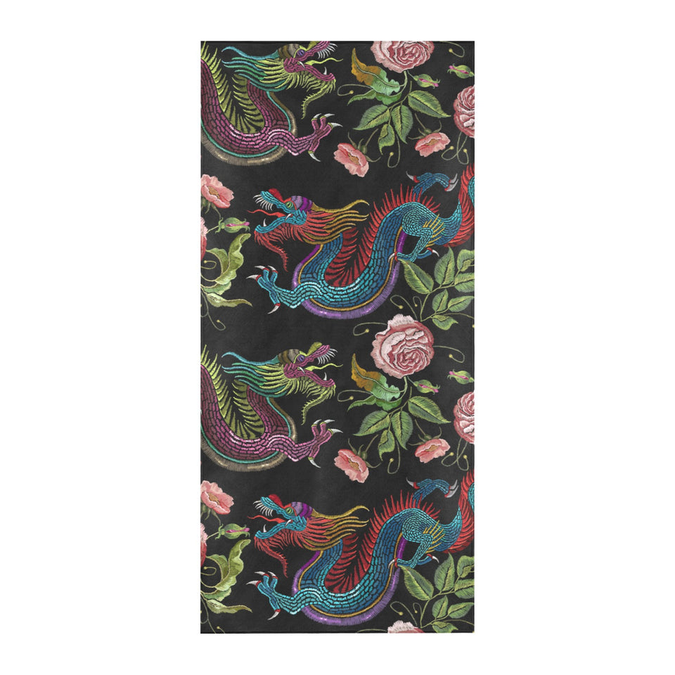 Dragons flower pattern Beach Towel