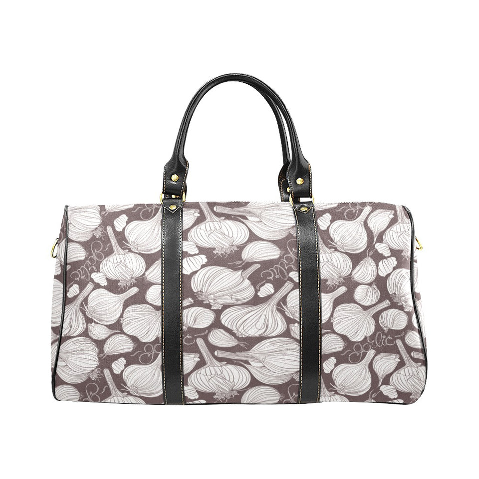 Garlic bulb dark background Travel Bag