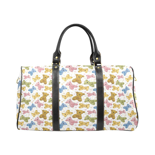 Teddy Bear Pattern Print Design 01 Travel Bag