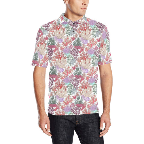Coral Reef Pattern Print Design 03 Men's All Over Print Polo Shirt