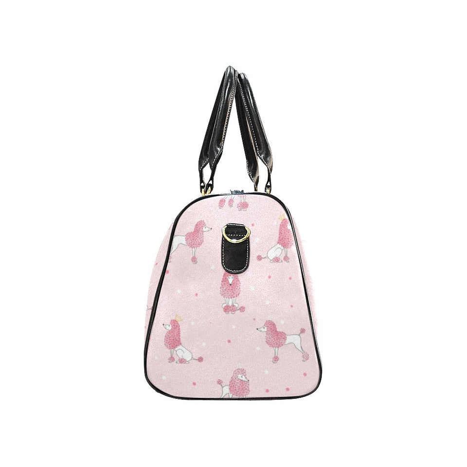 Poodle dog pink color theme Travel Bag