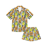 papaya design pattern Kids' Boys' Girls' V-Neck Short Pajama Set