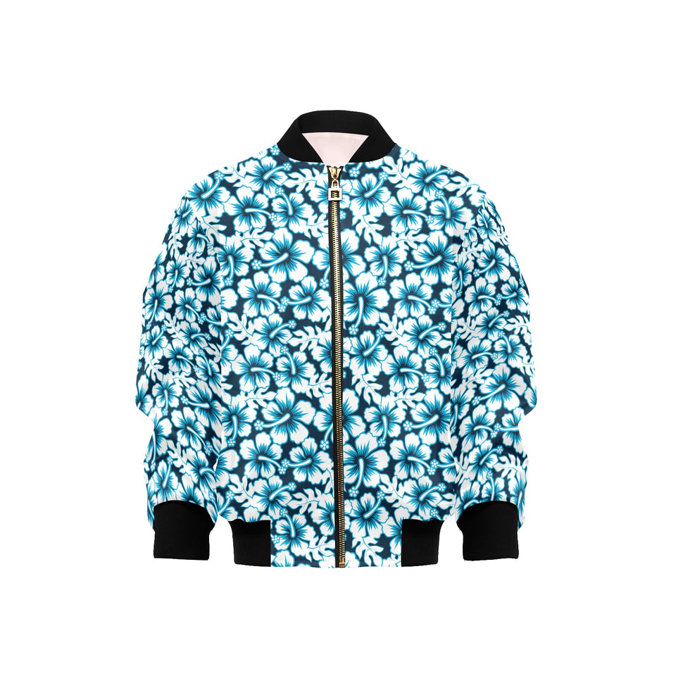 Hibiscus Pattern Print Design 04 Kids' Boys' Girls' Bomber Jacket