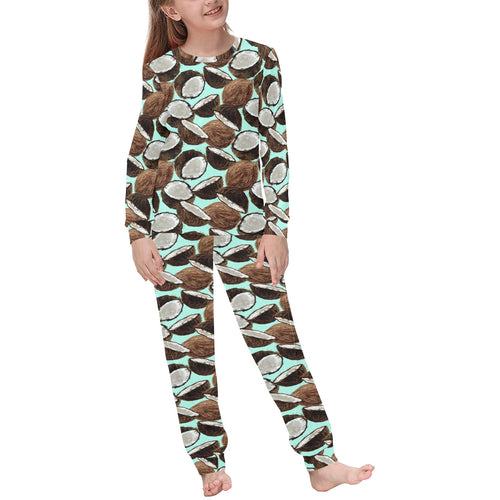 Coconut Pattern Print Design 03 Kids' Boys' Girls' All Over Print Pajama Set