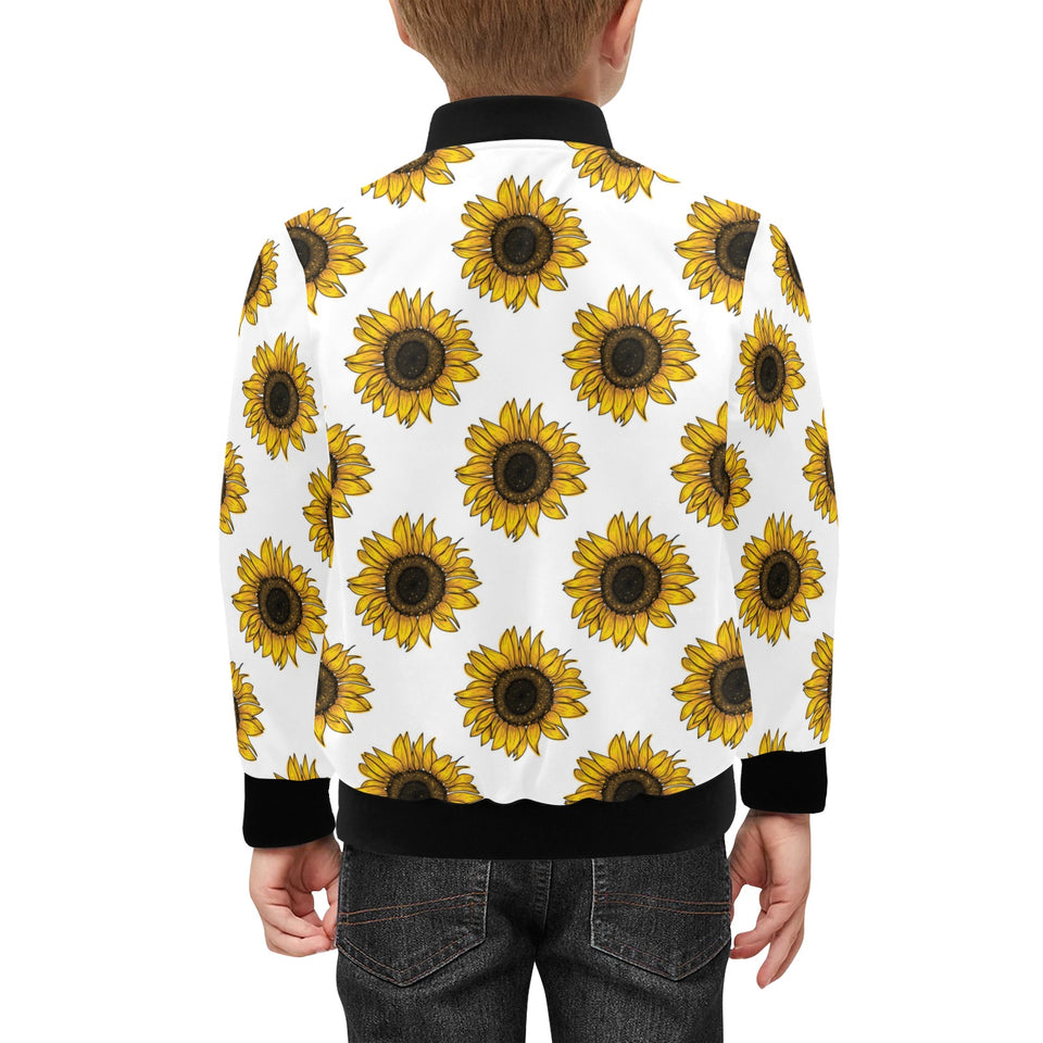 sunflowers design pattern Kids' Boys' Girls' Bomber Jacket