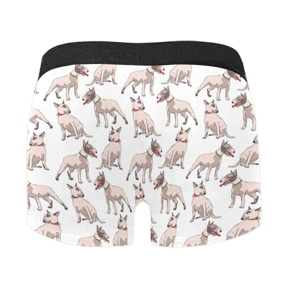 Bull Terrier Pattern Print Design 04 Men's All Over Print Boxer Briefs Men's Underwear