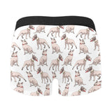 Bull Terrier Pattern Print Design 04 Men's All Over Print Boxer Briefs Men's Underwear