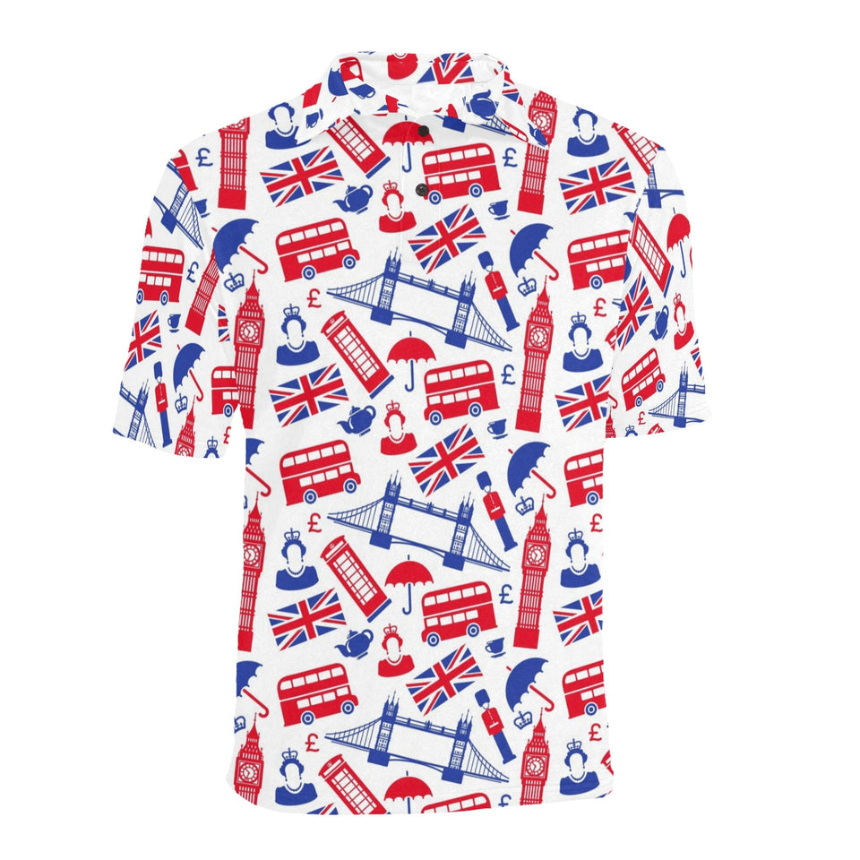 British Pattern Print Design 01 Men's All Over Print Polo Shirt